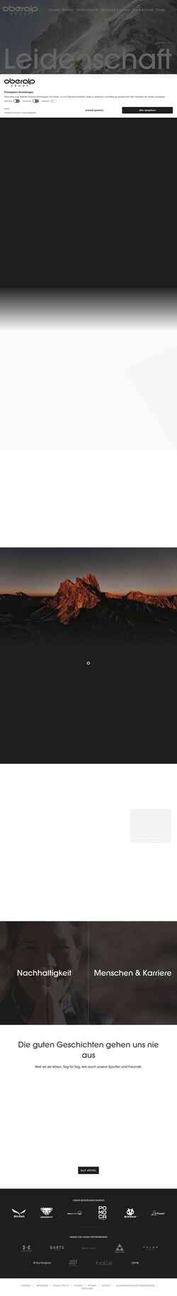 Screenshot www.oberalp.com