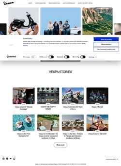 Screenshot www.vespa.com