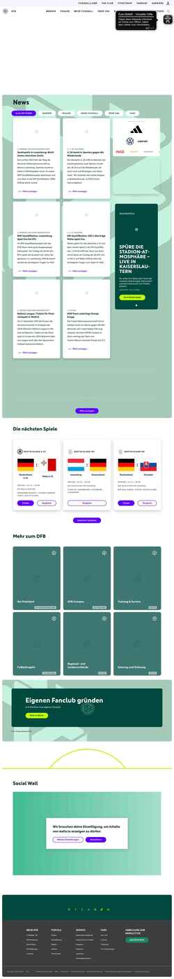 Captura de pantalla www.dfb.de