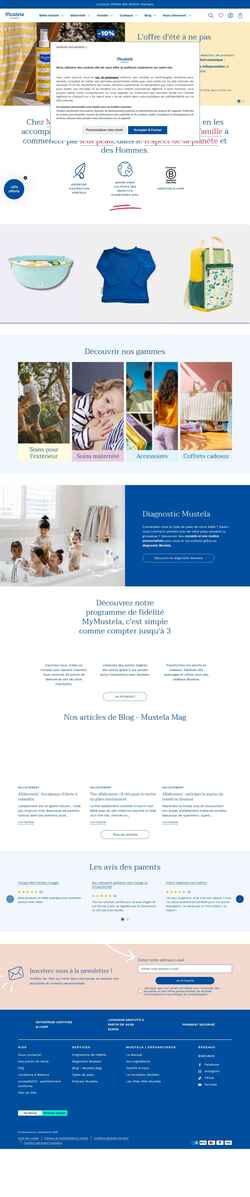 Skærmbillede www.mustela.fr