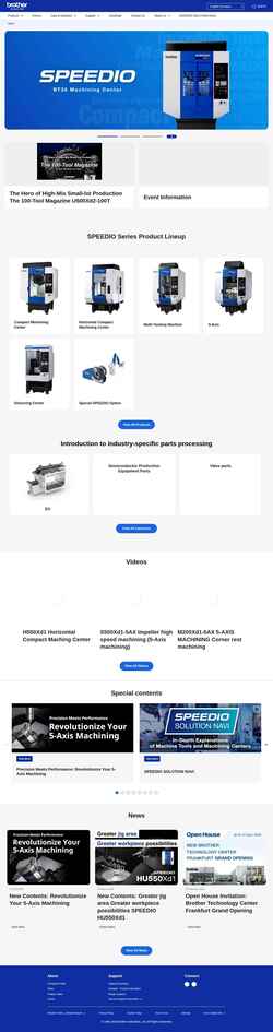 Captura de pantalla machinetool.global.brother
