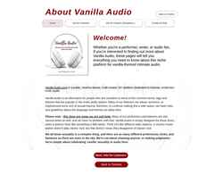 Screenshot www.about.vanillaaudio.com