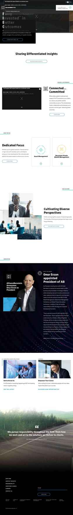 Skærmbillede www.alliancebernstein.com