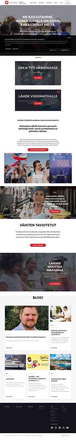 Ekrānuzņēmums www.om.org