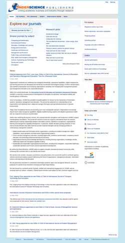 Στιγμιότυπο οθόνης www.inderscience.com