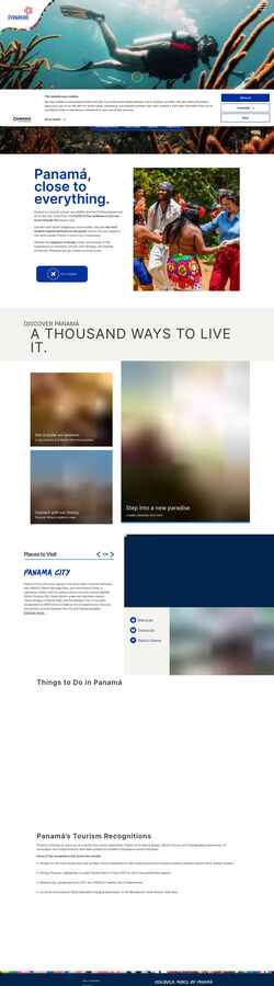 Captura de pantalla www.tourismpanama.com