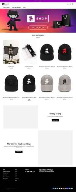Screenshot shop.monstercat.com