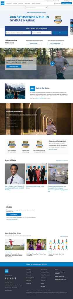 Screenshot www.hss.edu