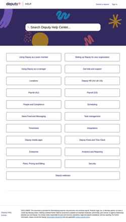 Screenshot help.deputy.com