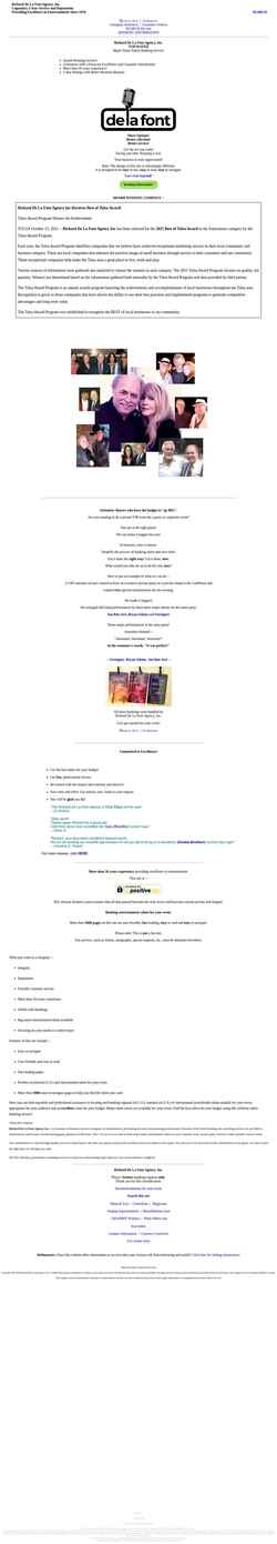 Screenshot www.delafont.com
