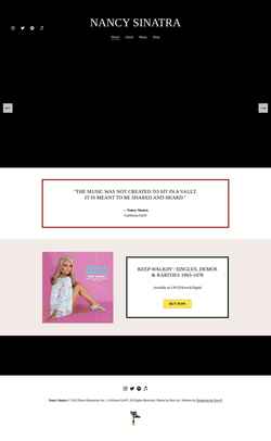 Ekran görüntüsü www.nancysinatra.com