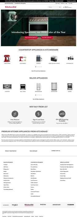 Screenshot www.kitchenaid.com