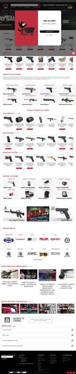 Zrzut ekranu www.redwolfairsoft.com