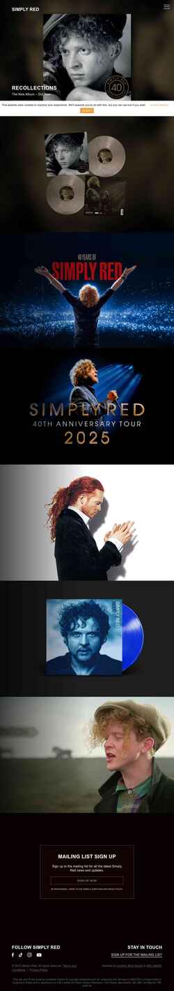 Zrzut ekranu www.simplyred.com