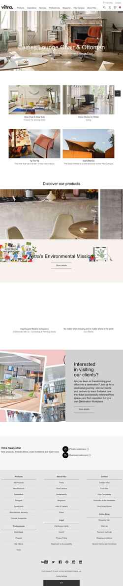 Screenshot www.vitra.com