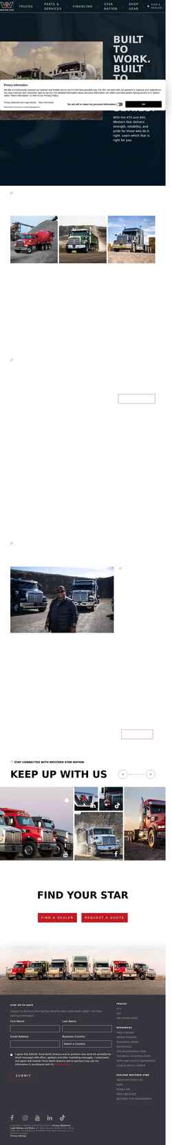 Screenshot www.westernstartrucks.com