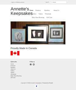 Screenshot www.annetteskeepsakes.com