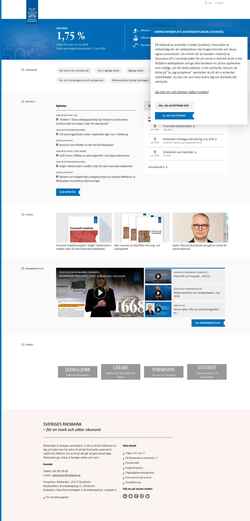 Skærmbillede www.riksbank.se