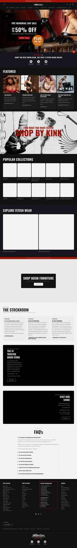Snímek obrazovky stockroom.com