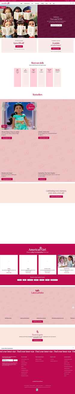 Screenshot www.americangirl.com