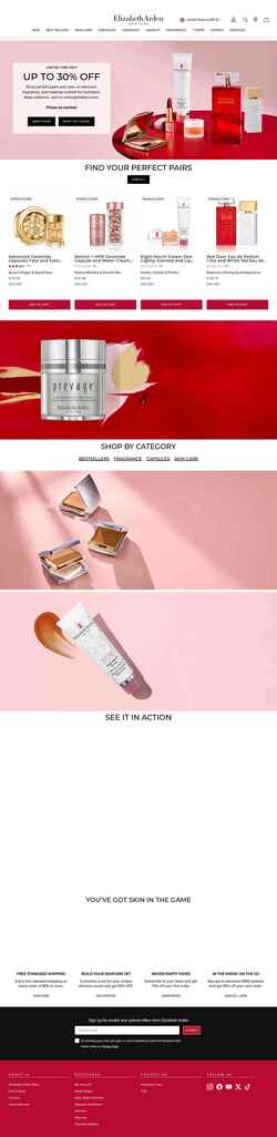 Captura de tela www.elizabetharden.com