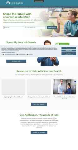 Snímek obrazovky www.schooljobs.com