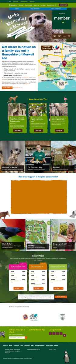 Снимак екрана www.marwell.org.uk