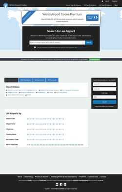 Captura de pantalla www.world-airport-codes.com