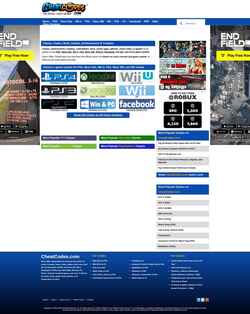 Captura de pantalla www.cheatcodes.com