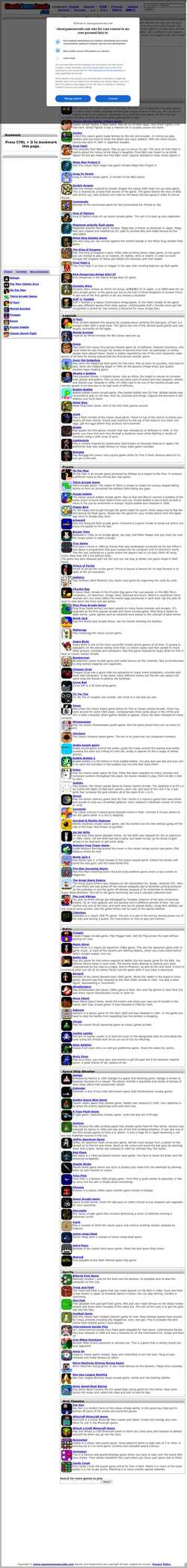 Schermata www.classicgamesarcade.com