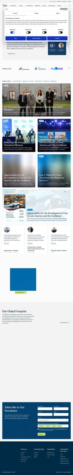 Screenshot www.igu.org