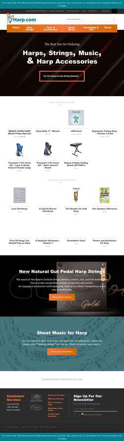 Screenshot www.harp.com