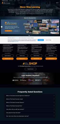 Skærmbillede www.thegreatcourses.com