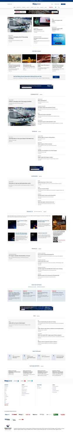 Képernyőkép www.mining-journal.com