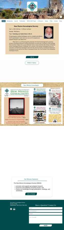 Снимак екрана www.nmgs.org