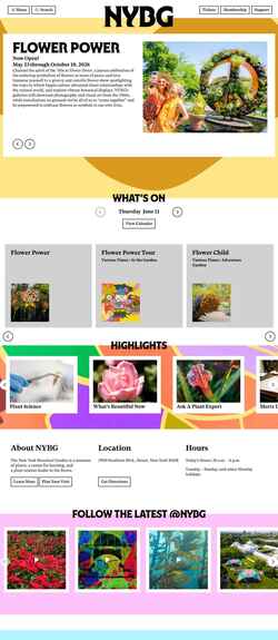 Screenshot www.nybg.org