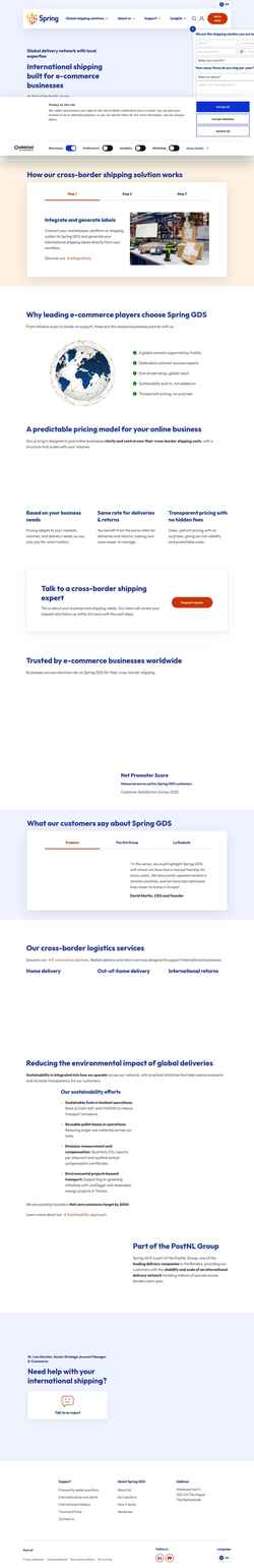 Screenshot www.spring-gds.com