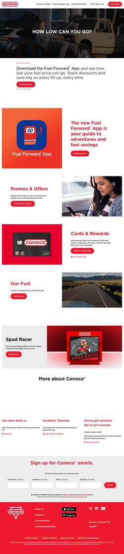Στιγμιότυπο οθόνης www.conoco.com