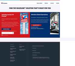 Ekrānuzņēmums www.valvoline.com