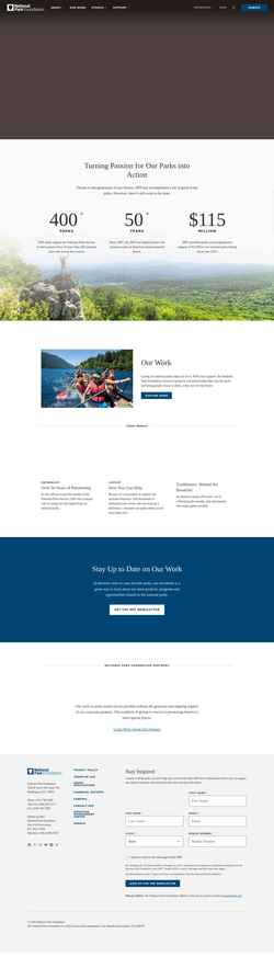Captura de pantalla www.nationalparks.org