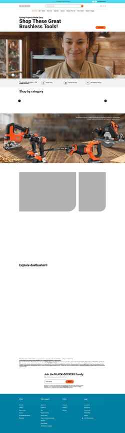Ekraanipilt www.blackanddecker.com