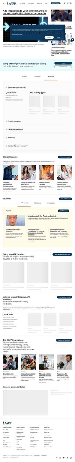 Снимак екрана www.aafp.org