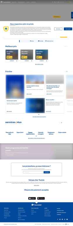 Screenshot www.nouvelair.com