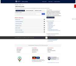 Captură de ecran uow.libguides.com