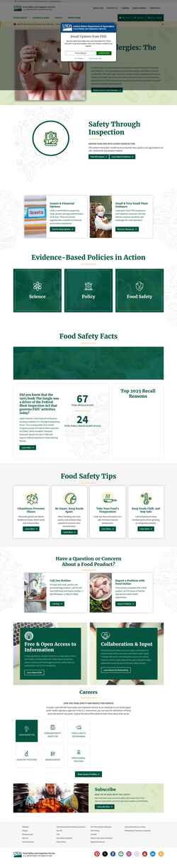 Captura de pantalla www.fsis.usda.gov