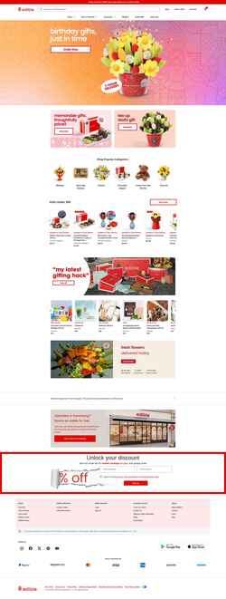 Zrzut ekranu www.ediblearrangements.com