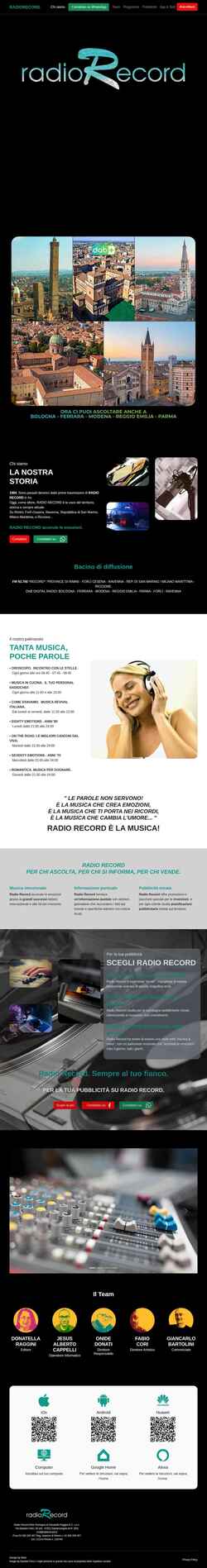 Snímek obrazovky radiorecord.com