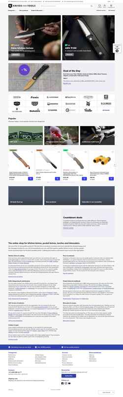 Schermata www.knivesandtools.com