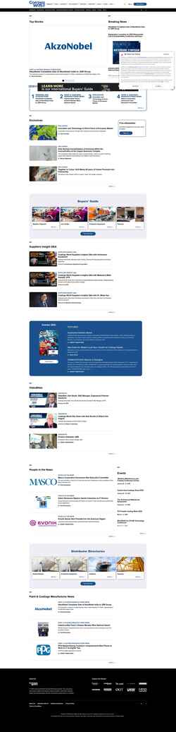 Screenshot www.coatingsworld.com