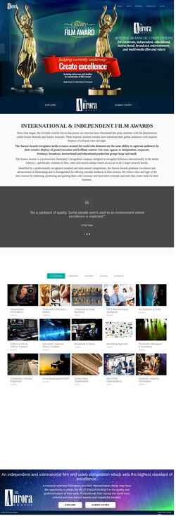 Screenshot www.auroraawards.com